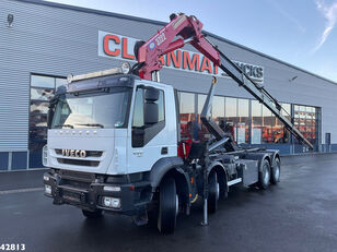 konkslift veoauto IVECO Trakker AD340T45 HMF 37 Tonmeter laadkraan Full Steel Just 183.4