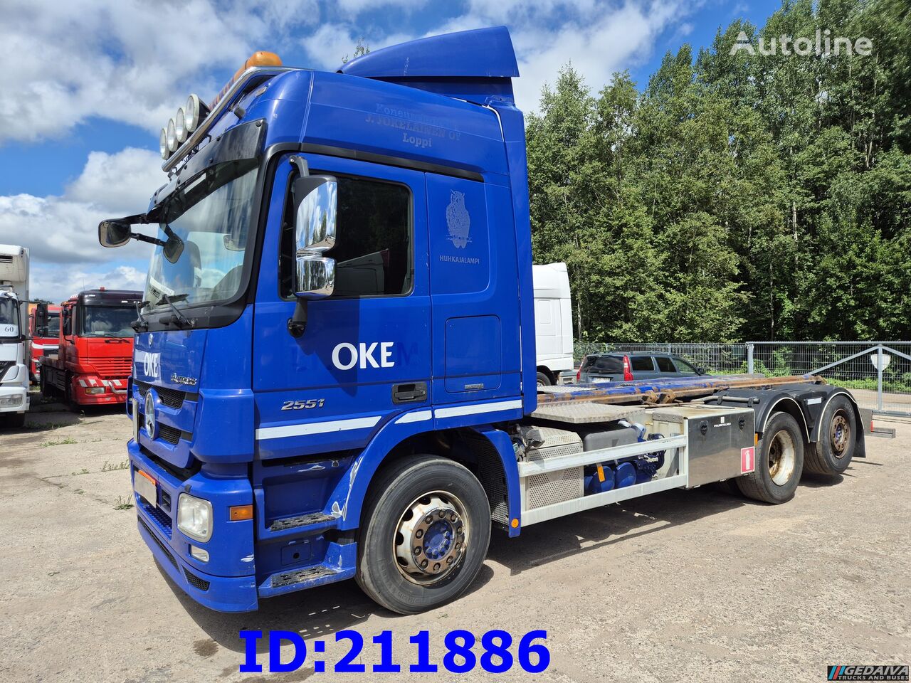 šassii veoauto Mercedes-Benz Actros 2551 V8 546TKM ONLY Steering axle
