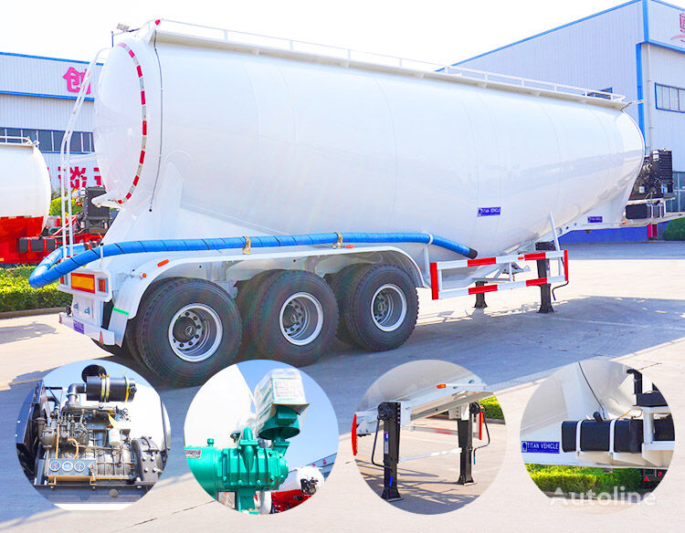 uus tsistern tsemendi vedu TITAN 3 Axle Dry Bulk Cement Tanker Trailer for Sale in Zambia L