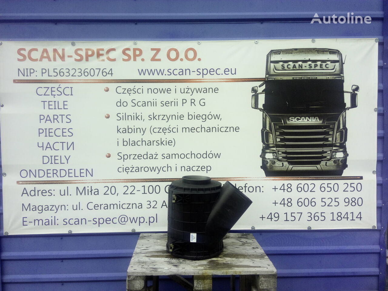 õhufilter Scania P R G T 1870001 tüübi jaoks sadulveoki Scania PRG