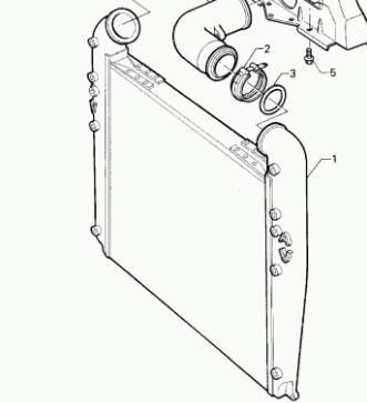 vahejahuti Intercooler Scania Serie 4 (P/R 144 L)(1996->) FSA  460 (4X2)  E 1764885 tüübi jaoks veoauto Scania Serie 4 (P/R 144 L)(1996->) FSA 460 (4X2) E2 [14,2 Ltr. - 338 kW Diesel]